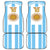 Vamos Argentina Champions Football Custom Car Mats White and Sky Blue LT9 - Wonder Print Shop