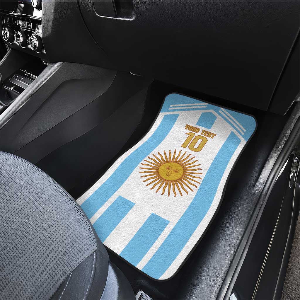 Vamos Argentina Champions Football Custom Car Mats White and Sky Blue LT9 - Wonder Print Shop