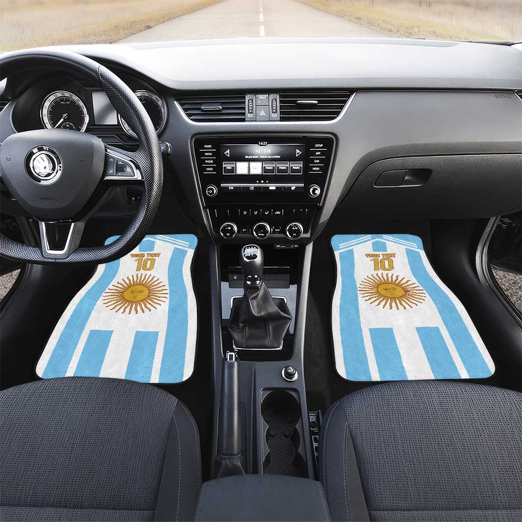 Vamos Argentina Champions Football Custom Car Mats White and Sky Blue LT9 - Wonder Print Shop