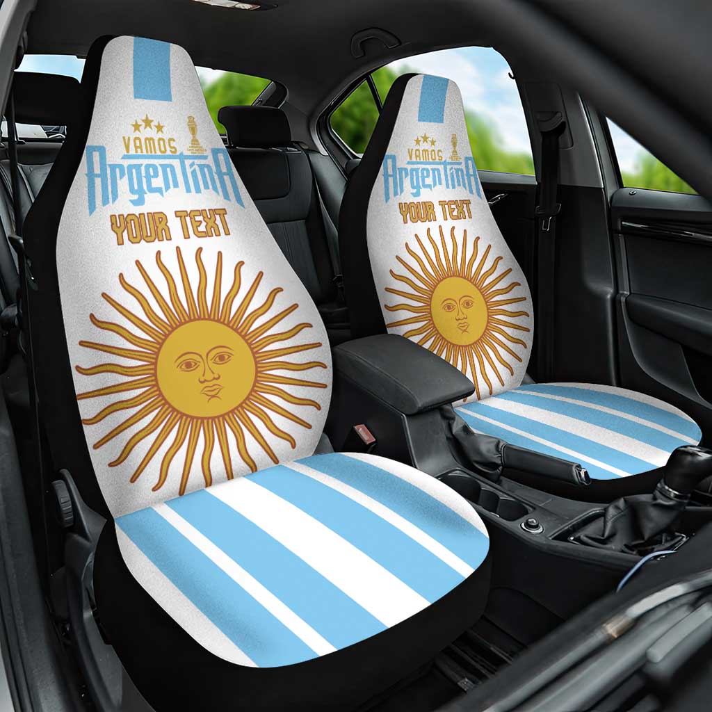 Vamos Argentina Champions Football Custom Car Seat Cover White and Sky Blue LT9 - Wonder Print Shop