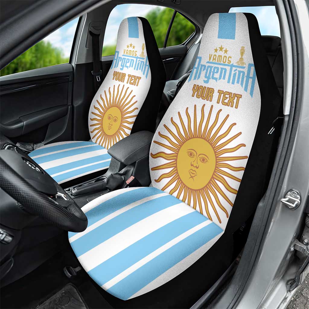 Vamos Argentina Champions Football Custom Car Seat Cover White and Sky Blue LT9 - Wonder Print Shop