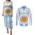 Vamos Argentina Champions Football Custom Couples Matching Puletasi and Long Sleeve Button Shirt White and Sky Blue LT9 - Wonder Print Shop