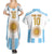 Vamos Argentina Champions Football Custom Couples Matching Summer Maxi Dress and Hawaiian Shirt White and Sky Blue LT9 - Wonder Print Shop