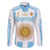Vamos Argentina Champions Football Custom Family Matching Long Sleeve Bodycon Dress and Hawaiian Shirt White and Sky Blue LT9 - Wonder Print Shop