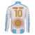 Vamos Argentina Champions Football Custom Family Matching Long Sleeve Bodycon Dress and Hawaiian Shirt White and Sky Blue LT9 - Wonder Print Shop