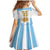Vamos Argentina Champions Football Custom Family Matching Mermaid Dress and Hawaiian Shirt White and Sky Blue LT9 - Wonder Print Shop