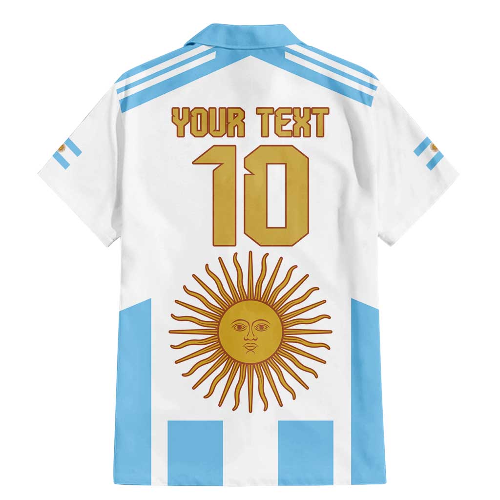 Vamos Argentina Champions Football Custom Family Matching Mermaid Dress and Hawaiian Shirt White and Sky Blue LT9 - Wonder Print Shop