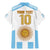 Vamos Argentina Champions Football Custom Family Matching Mermaid Dress and Hawaiian Shirt White and Sky Blue LT9 - Wonder Print Shop