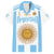 Vamos Argentina Champions Football Custom Family Matching Off The Shoulder Long Sleeve Dress and Hawaiian Shirt White and Sky Blue - Wonder Print Shop