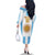 Vamos Argentina Champions Football Custom Family Matching Off The Shoulder Long Sleeve Dress and Hawaiian Shirt White and Sky Blue - Wonder Print Shop
