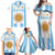 Vamos Argentina Champions Football Custom Family Matching Off Shoulder Maxi Dress and Hawaiian Shirt White and Sky Blue LT9 - Wonder Print Shop