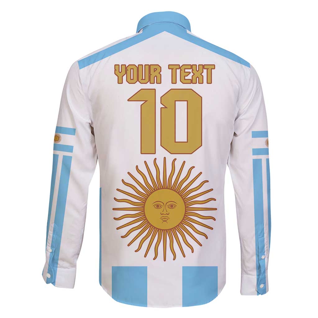 Vamos Argentina Champions Football Custom Family Matching Off Shoulder Maxi Dress and Hawaiian Shirt White and Sky Blue LT9 - Wonder Print Shop