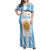 Vamos Argentina Champions Football Custom Family Matching Off Shoulder Maxi Dress and Hawaiian Shirt White and Sky Blue LT9 - Wonder Print Shop
