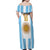 Vamos Argentina Champions Football Custom Family Matching Off Shoulder Maxi Dress and Hawaiian Shirt White and Sky Blue LT9 - Wonder Print Shop