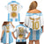 Vamos Argentina Champions Football Custom Family Matching Off Shoulder Short Dress and Hawaiian Shirt White and Sky Blue LT9 - Wonder Print Shop