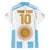 Vamos Argentina Champions Football Custom Family Matching Off Shoulder Short Dress and Hawaiian Shirt White and Sky Blue LT9 - Wonder Print Shop