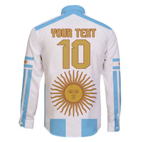 Vamos Argentina Champions Football Custom Family Matching Off Shoulder Short Dress and Hawaiian Shirt White and Sky Blue LT9 - Wonder Print Shop