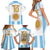 Vamos Argentina Champions Football Custom Family Matching Short Sleeve Bodycon Dress and Hawaiian Shirt White and Sky Blue - Wonder Print Shop