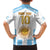 Vamos Argentina Champions Football Custom Family Matching Summer Maxi Dress and Hawaiian Shirt White and Sky Blue - Wonder Print Shop
