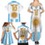 Vamos Argentina Champions Football Custom Family Matching Summer Maxi Dress and Hawaiian Shirt White and Sky Blue - Wonder Print Shop