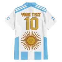 Vamos Argentina Champions Football Custom Family Matching Summer Maxi Dress and Hawaiian Shirt White and Sky Blue - Wonder Print Shop