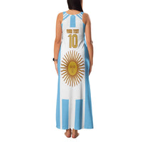 Vamos Argentina Champions Football Custom Family Matching Tank Maxi Dress and Hawaiian Shirt White and Sky Blue - Wonder Print Shop