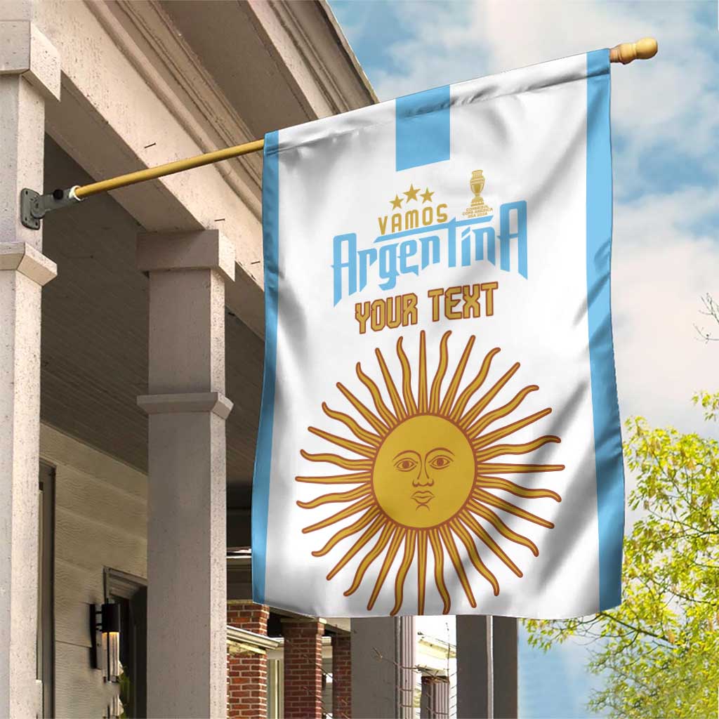 Vamos Argentina Champions Football Custom Garden Flag White and Sky Blue - Wonder Print Shop