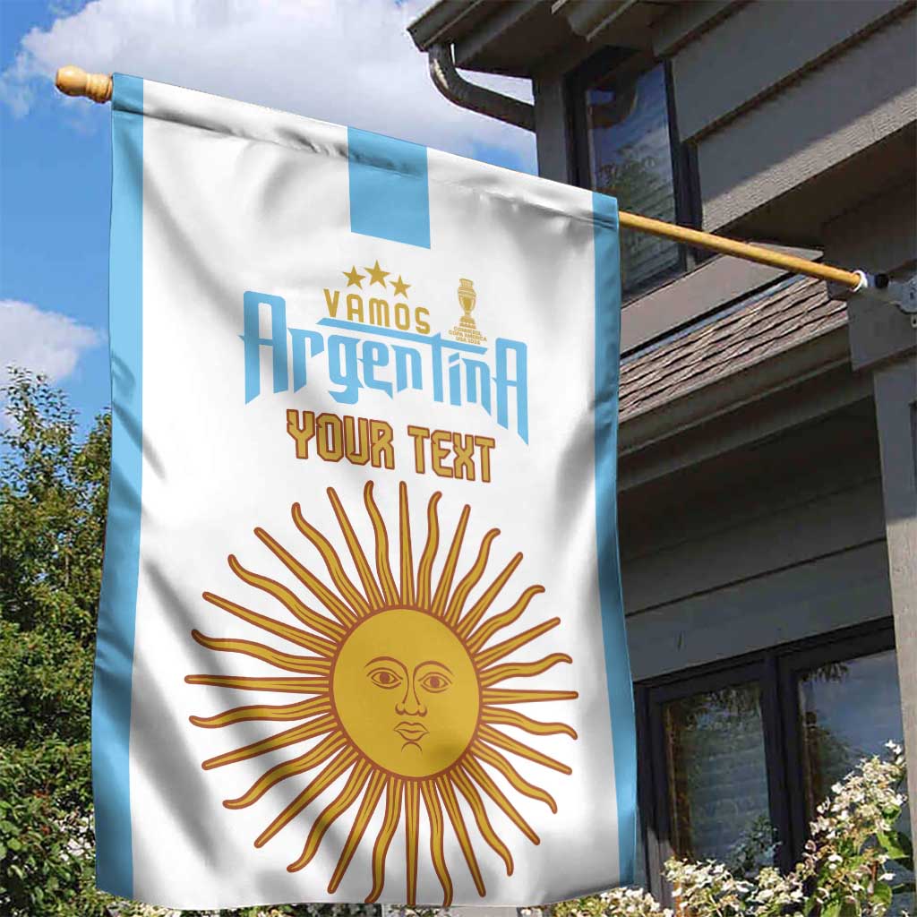 Vamos Argentina Champions Football Custom Garden Flag White and Sky Blue - Wonder Print Shop