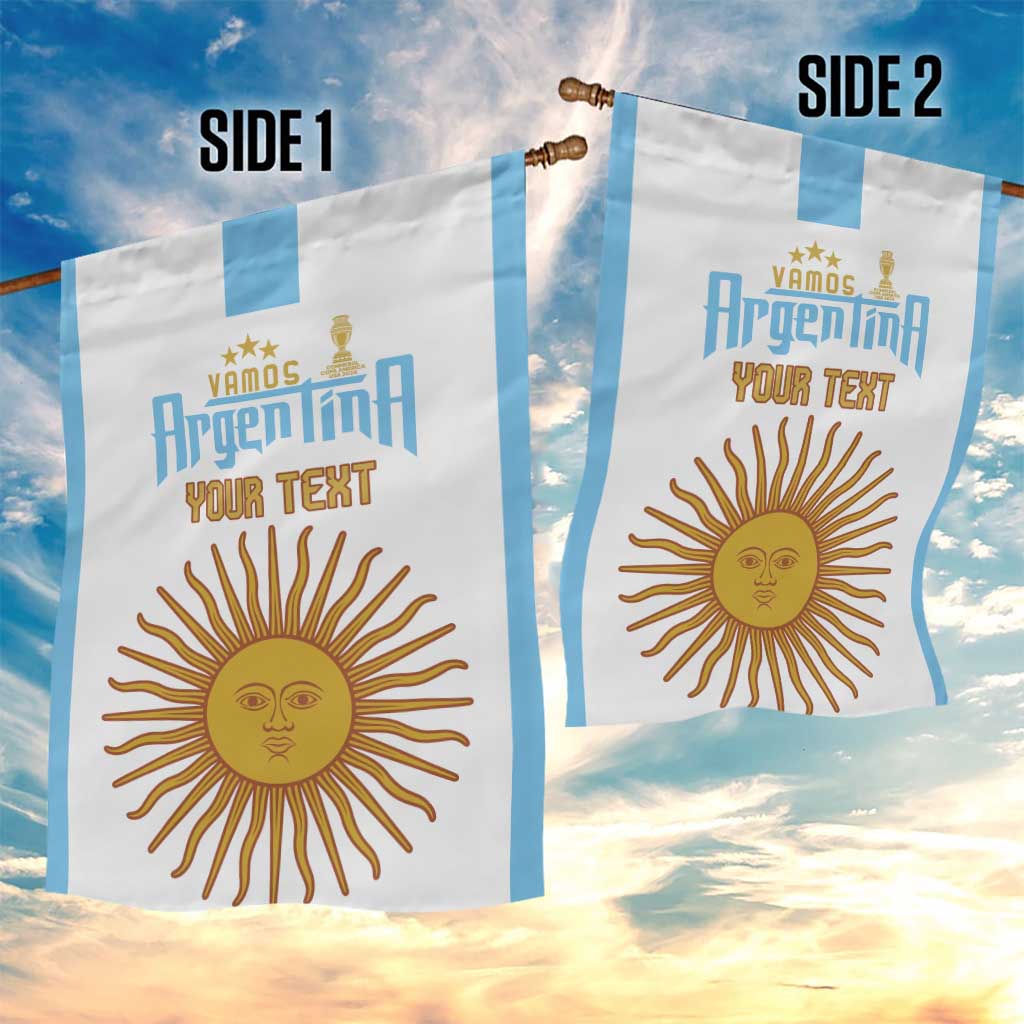 Vamos Argentina Champions Football Custom Garden Flag White and Sky Blue - Wonder Print Shop