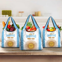 Vamos Argentina Champions Football Custom Grocery Bag White and Sky Blue