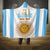 Vamos Argentina Champions Football Custom Hooded Blanket White and Sky Blue