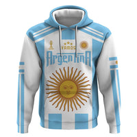 Vamos Argentina Champions Football Custom Hoodie White and Sky Blue - Wonder Print Shop