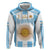 Vamos Argentina Champions Football Custom Hoodie White and Sky Blue - Wonder Print Shop