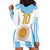 Vamos Argentina Champions Football Custom Hoodie Dress White and Sky Blue - Wonder Print Shop
