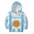 Vamos Argentina Champions Football Custom Kid Hoodie White and Sky Blue - Wonder Print Shop