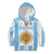 Vamos Argentina Champions Football Custom Kid Hoodie White and Sky Blue - Wonder Print Shop