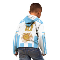 Vamos Argentina Champions Football Custom Kid Hoodie White and Sky Blue - Wonder Print Shop