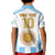 Vamos Argentina Champions Football Custom Kid Polo Shirt White and Sky Blue - Wonder Print Shop