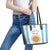 Vamos Argentina Champions Football Custom Leather Tote Bag White and Sky Blue - Wonder Print Shop
