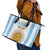 Vamos Argentina Champions Football Custom Leather Tote Bag White and Sky Blue - Wonder Print Shop