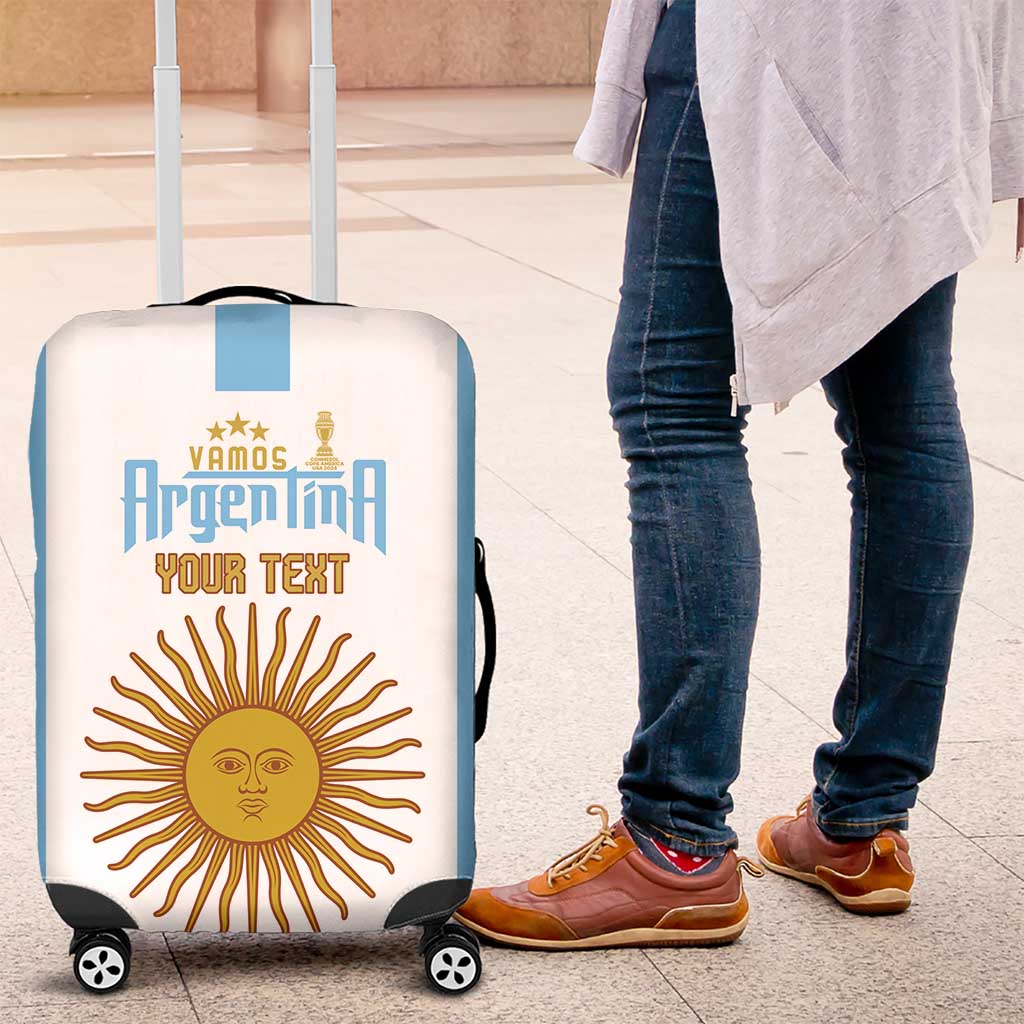Vamos Argentina Champions Football Custom Luggage Cover White and Sky Blue - Wonder Print Shop