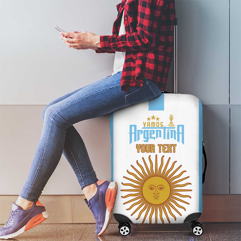 Vamos Argentina Champions Football Custom Luggage Cover White and Sky Blue - Wonder Print Shop