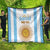 Vamos Argentina Champions Football Custom Quilt White and Sky Blue - Wonder Print Shop