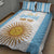 Vamos Argentina Champions Football Custom Quilt Bed Set White and Sky Blue - Wonder Print Shop