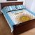 Vamos Argentina Champions Football Custom Quilt Bed Set White and Sky Blue - Wonder Print Shop