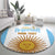 Vamos Argentina Champions Football Custom Round Carpet White and Sky Blue