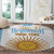 Vamos Argentina Champions Football Custom Round Carpet White and Sky Blue