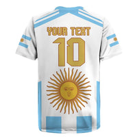 Vamos Argentina Champions Football Custom Rugby Jersey White and Sky Blue - Wonder Print Shop