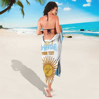 Vamos Argentina Champions Football Custom Sarong White and Sky Blue - Wonder Print Shop