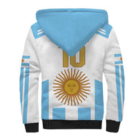 Vamos Argentina Champions Football Custom Sherpa Hoodie White and Sky Blue - Wonder Print Shop